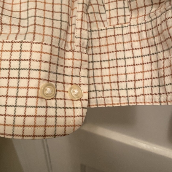 Jos A Bank Cream Button Down Collar Shirt - Large - Picture 3 of 6